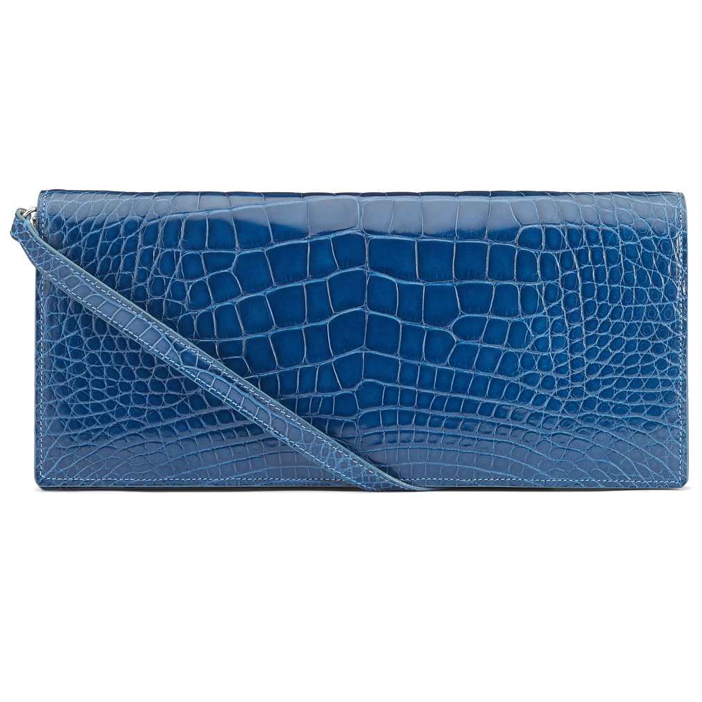 Siena Pacific Blue Alligator clutch 